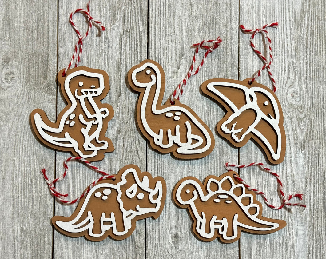Gingerbread Dinosaur Ornament
