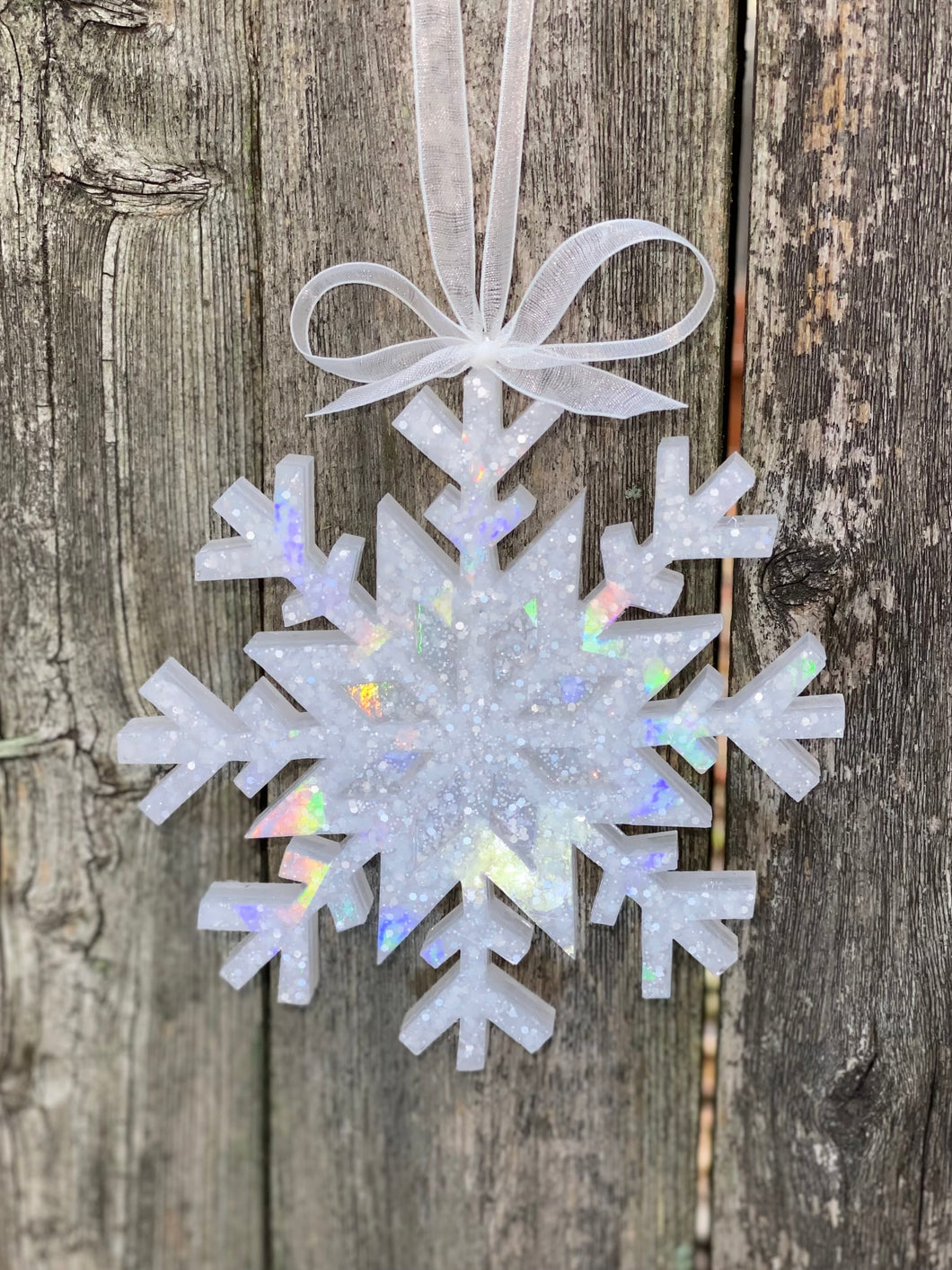 Holographic Snowflake Ornament