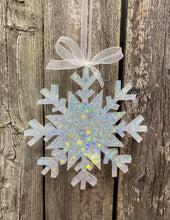 Load image into Gallery viewer, Holographic Snowflake Ornament
