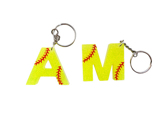 Ball Game Letter Keychain